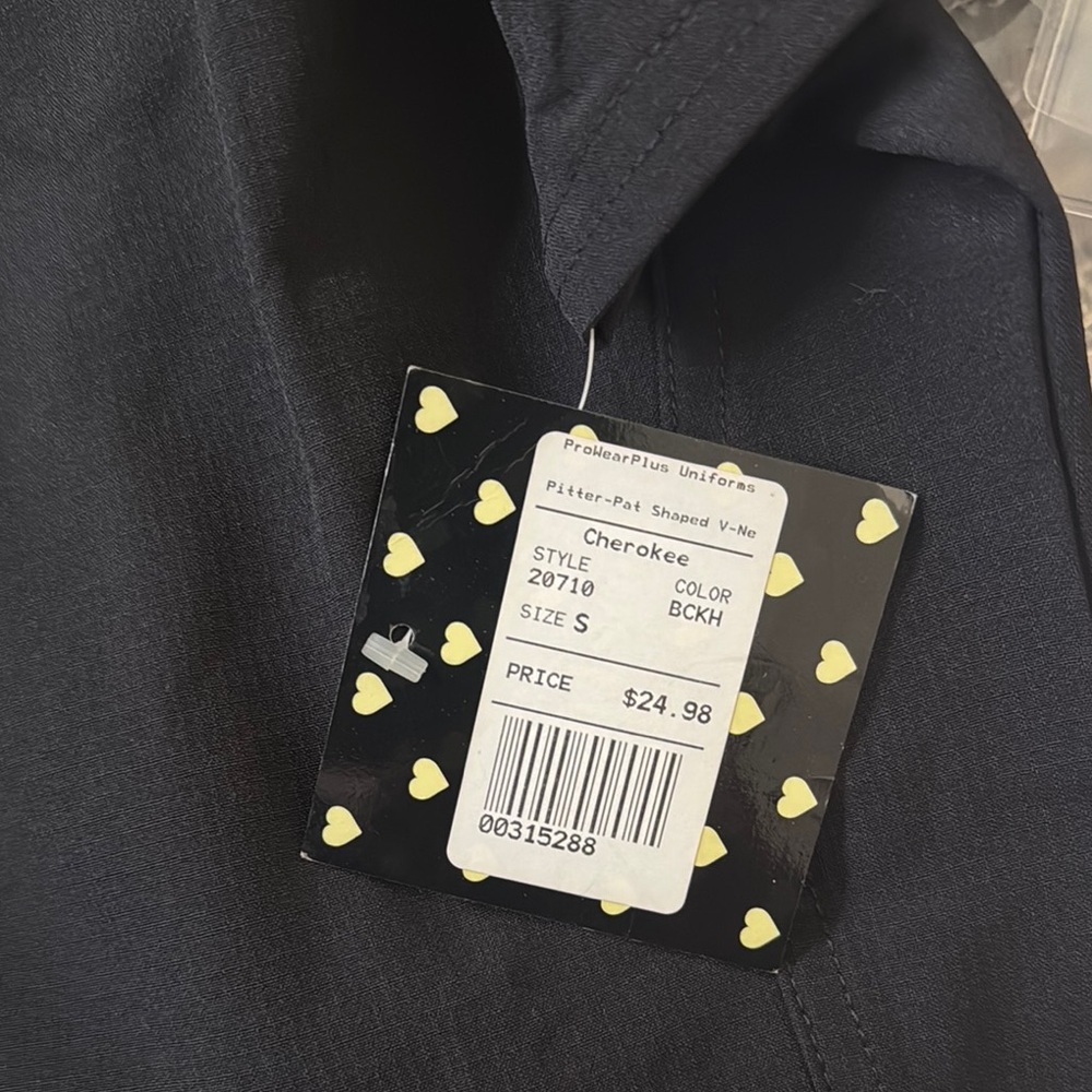 HeartSoul Black Boot Cut Scrub with Flare Pants Set Sz S - Picture 7 of 9